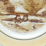 Grimwades WW1 Bairnsfather Old Bill Novelty Plate Antique 1917 Staffordshire
