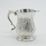 Georgian Sterling Silver Floral Pattern Spouted Tankard 1761 London Antique