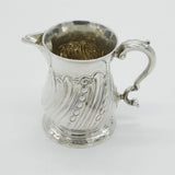 Georgian Sterling Silver Floral Pattern Spouted Tankard 1761 London Antique