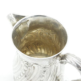Georgian Sterling Silver Floral Pattern Spouted Tankard 1761 London Antique