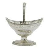 Victorian Sterling Silver Floral Pedestal Sweet Treat Basket Antique 1887