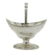 Victorian Sterling Silver Floral Pedestal Sweet Treat Basket Antique 1887