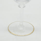 Georgian Polychrome Painted Glass Cock Fighting Interest Wine Glass Antique