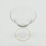 Georgian Polychrome Painted Glass Cock Fighting Interest Wine Glass Antique