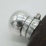 Large Victorian Silver Plated Leather Crested Hip Flask c1890 Dixon & Sons