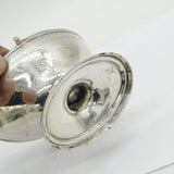 Victorian Sterling Silver Floral Pedestal Sweet Treat Basket Antique 1887