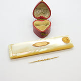 French 18ct Gold Mother Of Pearl Palais Royal Toothpick Holder Georgian c1790