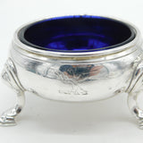 George II Pair of Sterling Silver Salt Cellars Antique 1749 London John Harvey
