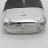Large Victorian Silver Plated Leather Crested Hip Flask c1890 Dixon & Sons