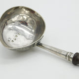 George II Sterling Silver Wooden Handle Toddy Ladle Antique 1751 London
