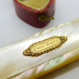 French 18ct Gold Mother Of Pearl Palais Royal Toothpick Holder Georgian c1790