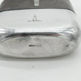Large Victorian Silver Plated Leather Crested Hip Flask c1890 Dixon & Sons
