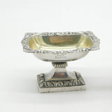 18th Century French Pair of Sterling Silver Pedestal Salt Cellars Antique c1800