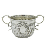 Victorian Sterling Silver Swirl Pattern Porringer Cup Antique 1898 London