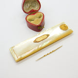 French 18ct Gold Mother Of Pearl Palais Royal Toothpick Holder Georgian c1790