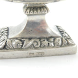 18th Century French Pair of Sterling Silver Pedestal Salt Cellars Antique c1800