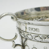 Victorian Sterling Silver Swirl Pattern Porringer Cup Antique 1898 London