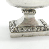 18th Century French Pair of Sterling Silver Pedestal Salt Cellars Antique c1800