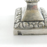 18th Century French Pair of Sterling Silver Pedestal Salt Cellars Antique c1800
