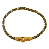 Ancient 18ct Gold Mixed Metal Mythic Beast Form Bangle Bracelet Byzantine