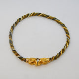 Ancient 18ct Gold Mixed Metal Mythic Beast Form Bangle Bracelet Byzantine
