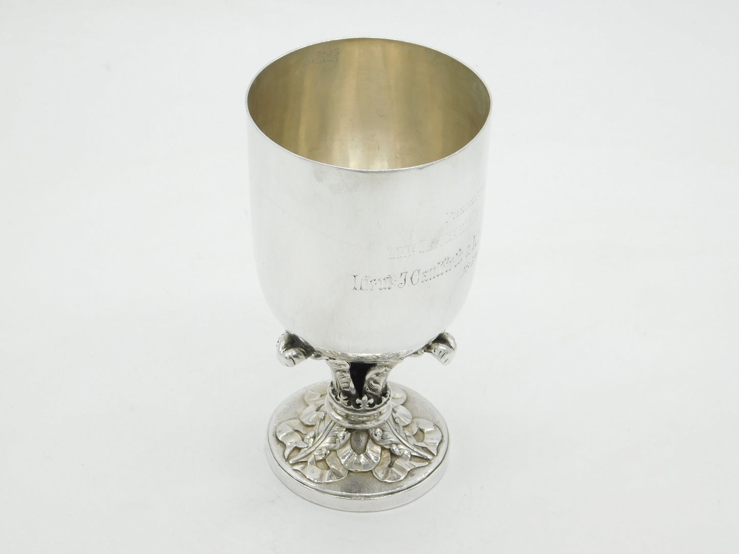 Hunt & Roskell Victorian Sterling Silver Goblet Chalice Antique 1886 London