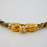 Ancient 18ct Gold Mixed Metal Mythic Beast Form Bangle Bracelet Byzantine