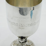 Hunt & Roskell Victorian Sterling Silver Goblet Chalice Antique 1886 London
