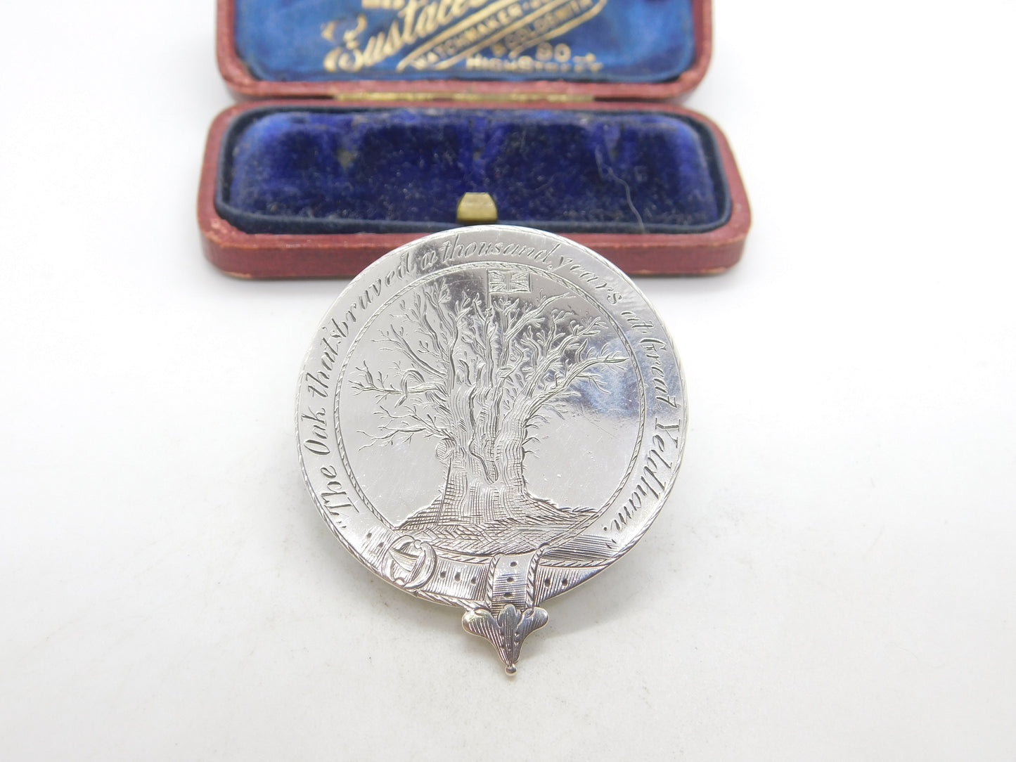 Victorian Sterling Silver 'The Great Oak of Great Yeldham' Brooch c1900 Antique