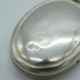 Victorian Sterling Silver Floral Sweetheart Locket Collar Necklace Antique 1885 Birmingham