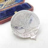 Victorian Sterling Silver 'The Great Oak of Great Yeldham' Brooch c1900 Antique