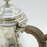 George III Sterling Silver Baluster Coffee Pot Lion Crest Antique 1764 London