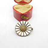 Danish Sterling Silver Gilt & Enamel Bernard Hertz Daisy Flower Brooch c1950