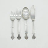 Georg Jensen Acanthus Pattern Sterling Silver Cutlery Set Antique c1917 Danish