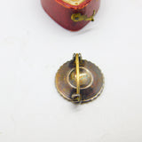Danish Sterling Silver Gilt & Enamel Bernard Hertz Daisy Flower Brooch c1950
