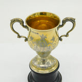Sterling Silver Gilded Trophy Cup Aesthetic Floral Detail 1961 London Vintage