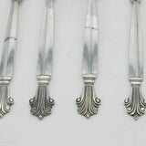 Georg Jensen Acanthus Pattern Sterling Silver Cutlery Set Antique c1917 Danish