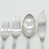 Georg Jensen Acanthus Pattern Sterling Silver Cutlery Set Antique c1917 Danish