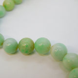 19th Century 9ct Gold Carved Green Jade Graduated Bead Necklace Antique c1860