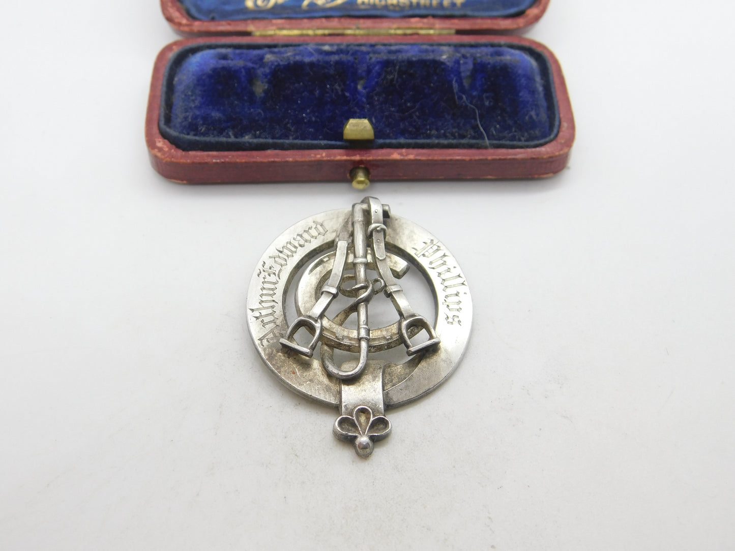 Tiffany & Co. WW1-era Sterling Silver 'Major AE Phillips' North Irish Horse Cyclist Regiment Fob Medal c1918