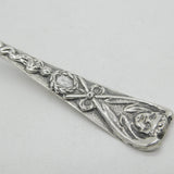 Georgian Ornate Sterling Silver Sugar Caster Ladle Cherub 1799 London Antique