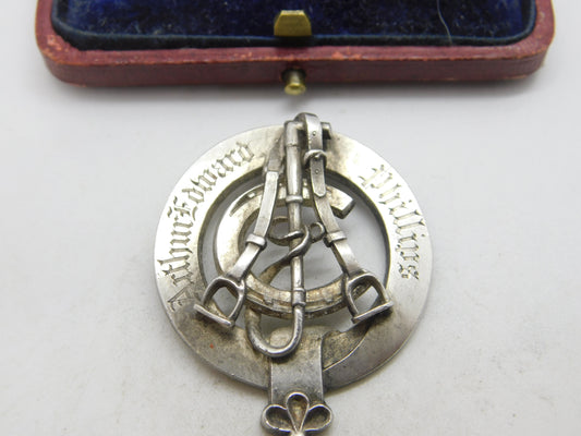 Tiffany & Co. WW1-era Sterling Silver 'Major AE Phillips' North Irish Horse Cyclist Regiment Fob Medal c1918