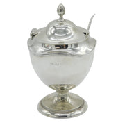 Edwardian Sterling Silver Pedestal Tea Caddy Antique 1909 Birmingham Elkington