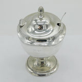 Edwardian Sterling Silver Pedestal Tea Caddy Antique 1909 Birmingham Elkington