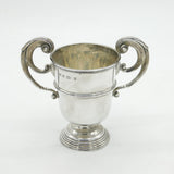 Victorian Sterling Silver Scroll Handle Trophy Cup Antique 1901 Birmingham