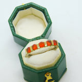 9ct Yellow Gold Five-Stone Fire Opal Dress Ring Vintage c1990 London