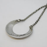 George III Sterling Silver Crescent Form Rum Decanter Label Antique 1806 Birmingham