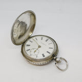Victorian Large Sterling Silver Full-Hunter Pocket Watch Antique 1897 Chester