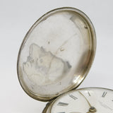 Victorian Large Sterling Silver Full-Hunter Pocket Watch Antique 1897 Chester