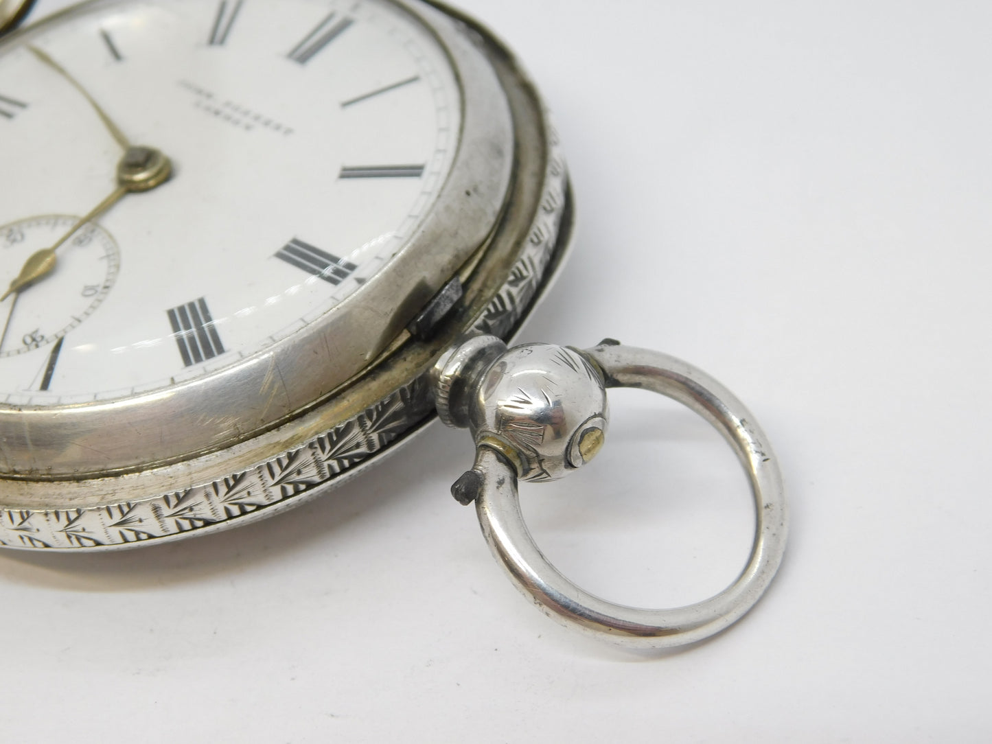 Victorian Large Sterling Silver Full-Hunter Pocket Watch Antique 1897 Chester